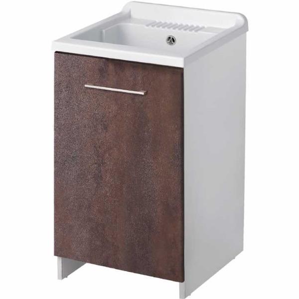 Mobile lavatoio in corten rosso Obi